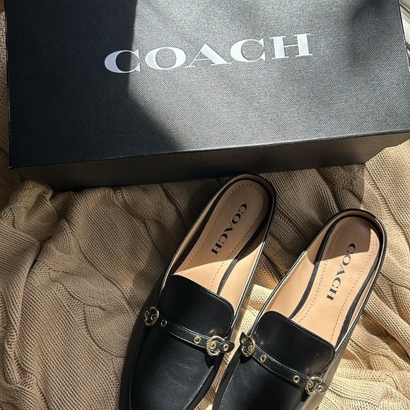 Coach Irene black leather mules - Picture 9 of 10